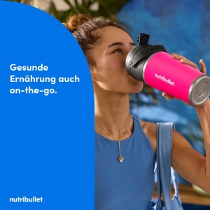 Blender portabil Nutribullet Flip, 590 ml, inox, roz, kabellos, 14 mixuri - Img 9