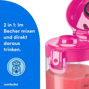 Blender portabil Nutribullet NBP003BP 475 ml reincarcabil USB-C Roz - Img 5
