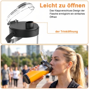 Blender portabil TOPESCT, 500 ml, 270W, 6 lame, negru - Img 4
