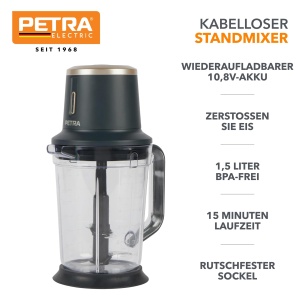 Blender reincarcabil Petra PT5393BGRYVDE 15L BPA-free lame din otel inoxidabil - Img 2
