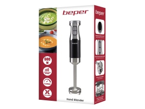 Blender vertical Beper P102FRU100, 600 W, 4 cutite din inox, negrugri - Img 6