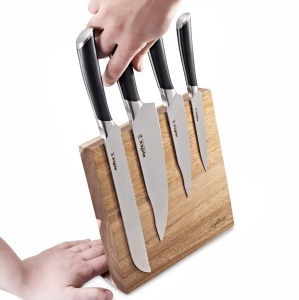 Blocat pentru cutite Zyliss E920281, din lemn de acacia, 5 locuri, culoare naturala - Img 7