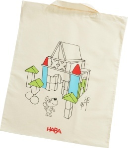 Blocuri de Constructie HABA 85 Piese Colorate cu Sac de Bumbac - Jucarie Educativa - Img 9
