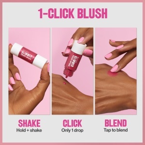 Blush lichid REVLON Glimmer Blush Drops 103 Field of Roses, pigmentare ridicata - Img 4