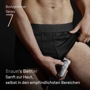 Bodygroomer Braun Series 7 BG7555, Rasierer Kabelloser, 100 Waterproof, Gri - Img 2