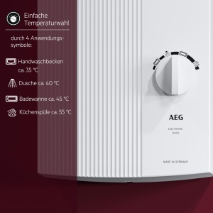 Boiler Instantaneu AEG DDLE Basis 182124 kW, 4 Simboluri Aplicatie, Montaj Flexibil - Img 3