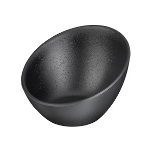 Bol asimetric APS 84353, 0,3 litri, melamin, negru