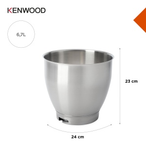 Bol de mixare Kenwood KAT400SS, 6.7 litri, inox, compatibil cu Chef XL - Img 4
