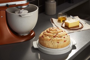 Bol de paine KitchenAid 5KSM2CB5BGS, ceramica, 4.7 litri, cu capac - Img 4