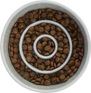 Bol pentru hranire lenta TRIXIE, ceramica, 0,9 l, grialbastru - Img 4