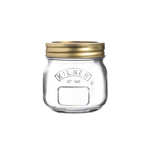 Borcan pentru conserve Kilner 250 ml cu capac metalic, 100 etans