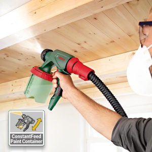 Bosch Paint Spray System PFS 5000 E (1200 W, 2X Recipient de vopsea 1000 ml, duze pentru vopsele de perete, vopsele de lac, glazuri, in Box) - Amazon Edition - Img 4