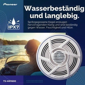 Boxa audio Pioneer TS-MR1600, 100W, 16 cm, marinetauglica, alba - Img 3