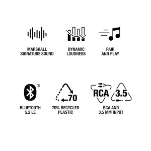 Boxa Bluetooth Marshall Stanmore III, Sunet de inalta calitate, Negru, Materiale eco - Img 8