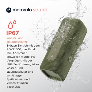 Boxa portabila Bluetooth Motorola ROKR 600 Verde 30W IP67 Autonomie 6 ore - Img 5