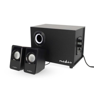 Boxe PC Nedis 33W cu Subwoofer, 2.1 Stereosound, Alimentare USB, Negru