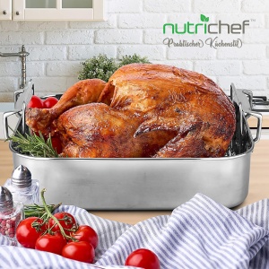 Brater NutriChef 38x29.5cm, inox, capacitate 10.8kg, rezistent la temperaturi de pana la 450C - Img 7