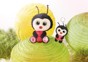 Breloc NICI Glubschis Marienkafer Lily May 9cm Negru Plus Moale - Img 3