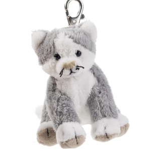 Breloc Plush Schaffer 0227 - Pisica Cleo, Culoare Gri, Usor de Folosit