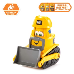 Buldozer Caterpillar 82447A, 18 cm, cu sunete si expresii animate - Img 2