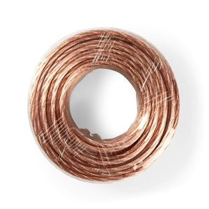Cablu audio simetric Nedis 2x 6.00 mm CCA 25 m PVC transparent - Img 2