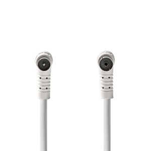 Cablu Coaxial NEDIS 5m, 120 dB, 4-fach geschirmt, Alb
