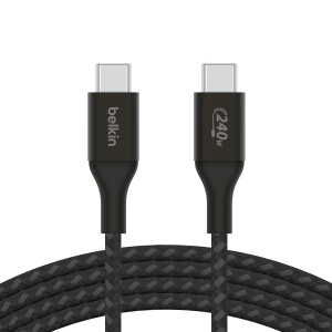 Cablu de incarcare USB-C Belkin BoostCharge, 240 W, 1 m, Negru