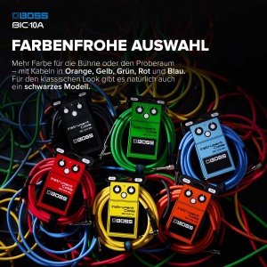 Cablu Instrument BOSS BIC-10A, 3m, 6.3mm, 6 culori disponibile - Img 3