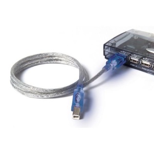 Cablu USB Belkin cu LED, 1,8 m, transparent, USB 2.0