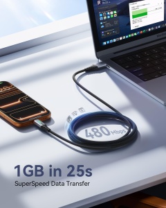 Cablu USB-C INIU 3m, 3.1A, Nylon, pentru iPhone 16, Samsung Galaxy S21 - Img 6
