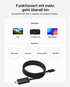 Cablu USB-C la HDMI Belkin AVC012BT2MBK, 2m, 8K la 60Hz, 4K la 144Hz - Img 5