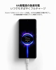 Cablu USB-C la USB-C Xiaomi 6A, 1m, impletit - Img 2