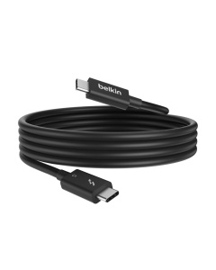 Cablu USB-C Thunderbolt 5 Belkin, 240 W, 120 Gbits, 1 m, Negru