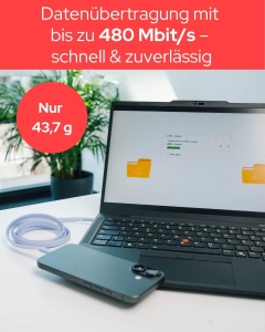 Cablu USB-C Verbatim Sync Charge 120cm 100W PD 3.0 Lila - Img 3