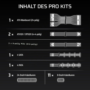 Cabluri de alimentare Corsair Elite Premium Pro-Kit Tip 4, Negru, Paracord - Img 5