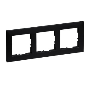 Cadru triplu SEANO Legrand, termoplast, halogen-free, negru, 87 x 229 mm