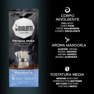 Cafea Macinata Bialetti Perfetto Moka Nocciola, 250 g, Aromatizata cu Aroma de Migdale - Img 4