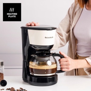Cafetiera cu filtru Taurus Verona Vintage Cream, 12 cesti, 1000W, crem - Img 6