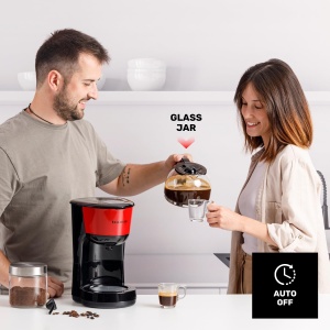 Cafetiera Taurus Verona Vintage Red 1000W 12 cesti Filtru reutilizabil - Img 7