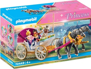 Cai cu trasura PLAYMOBIL Princess 70449, 60 piese, pentru copii de la 4 ani