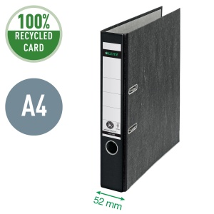 Caiet cu inele Leitz 3 bucati, A4, 52 mm, negru, model 310315095 - Img 2