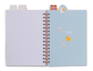 Caiet spiral NICI mymochi 15x21cm 80 foi 80g - Kawaii, colorat, ideal pentru scoala - Img 4