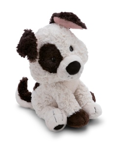 Caine de plus NICI 25cm - alb cu pete maro - model 62145 - Img 1