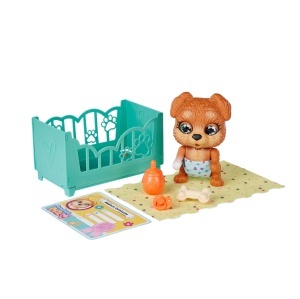 Caine interactiv Simba Pamper Petz Puppy cu functie de baut si scutec colorat