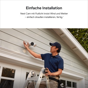 Camera de Securitate Inteligenta Google Nest Cam cu Fluturi, 1080p, Alb - Img 5