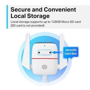 Camera de securitate TP-Link Tapo C310P2 in aer liber, Camera IP Wi-Fi, 3MP de inalta rezolutie, 30m vedere nocturna, detectare miscare, IP66, mesaj de alarma, audio bidirectional, suporta Alexa si Google Assistant, 2 buc - Img 4
