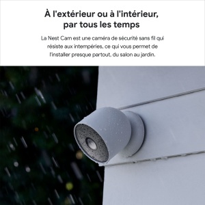 Camera de supraveghere Google Nest Cam G3AL9, 1080p, rezistenta la intemperii, alb, 2 buc - Img 2