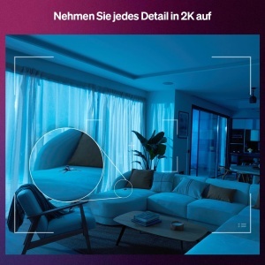 Camera de supraveghere Philips Hue Secure 2K, interiorexterior, neagra - Img 3