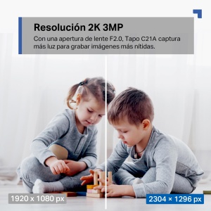 Camera de supraveghere Tapo C21A 2K 3MP vedere nocturna audio bidirectional miscare 360deg - Img 3