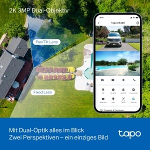 Camera de supraveghere Tapo C545D, 2K, Dual-Obiectiv, 165 Unghi, IP66 - Img 4